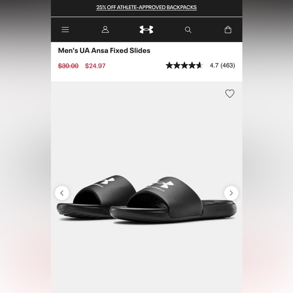 Men’s Under Armour Ansa Fixed Slides - Picture 4 of 5